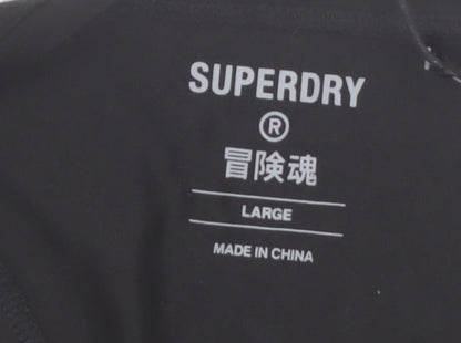 Superdry Mens Black Sleeveless Tank Top L Regular Fit