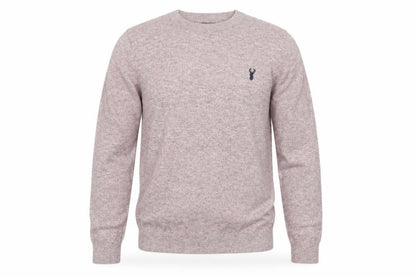 Front view of Next Men’s Pink Crew Neck Cotton Blend Jumper, size S