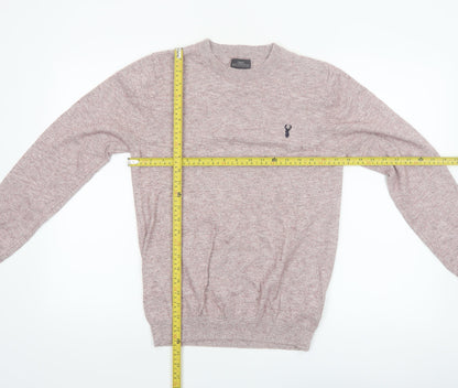 Next Men’s Pink Crew Neck Cotton Blend Jumper Size S