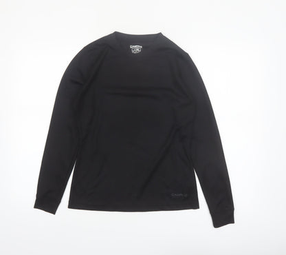 Campri Womens Black Long Sleeve Sports Baselayer Top UK 10