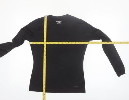 Campri Womens Black Long Sleeve Sports Baselayer Top UK 10