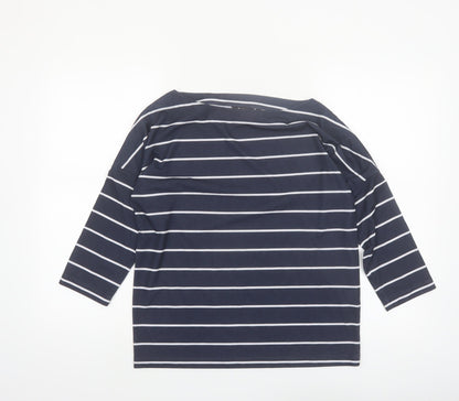 Rohan Womens Blue Striped 3/4 Sleeve Strata Top Size 10