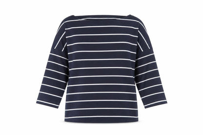 Rohan Womens Blue Striped 3/4 Sleeve Strata Top Size 10