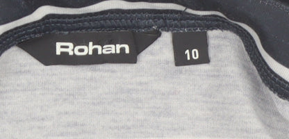 Rohan Womens Blue Striped 3/4 Sleeve Strata Top Size 10
