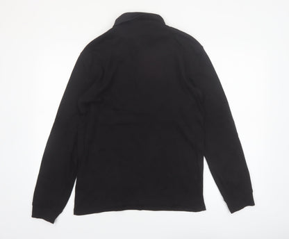Mountain Warehouse Men's Black Cotton Thermal Roll Neck Long Sleeve Top Size L