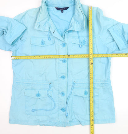 Debenhams Women's Blue Cotton Anorak Jacket Size 14