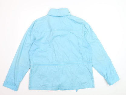 Debenhams Women's Blue Cotton Anorak Jacket Size 14