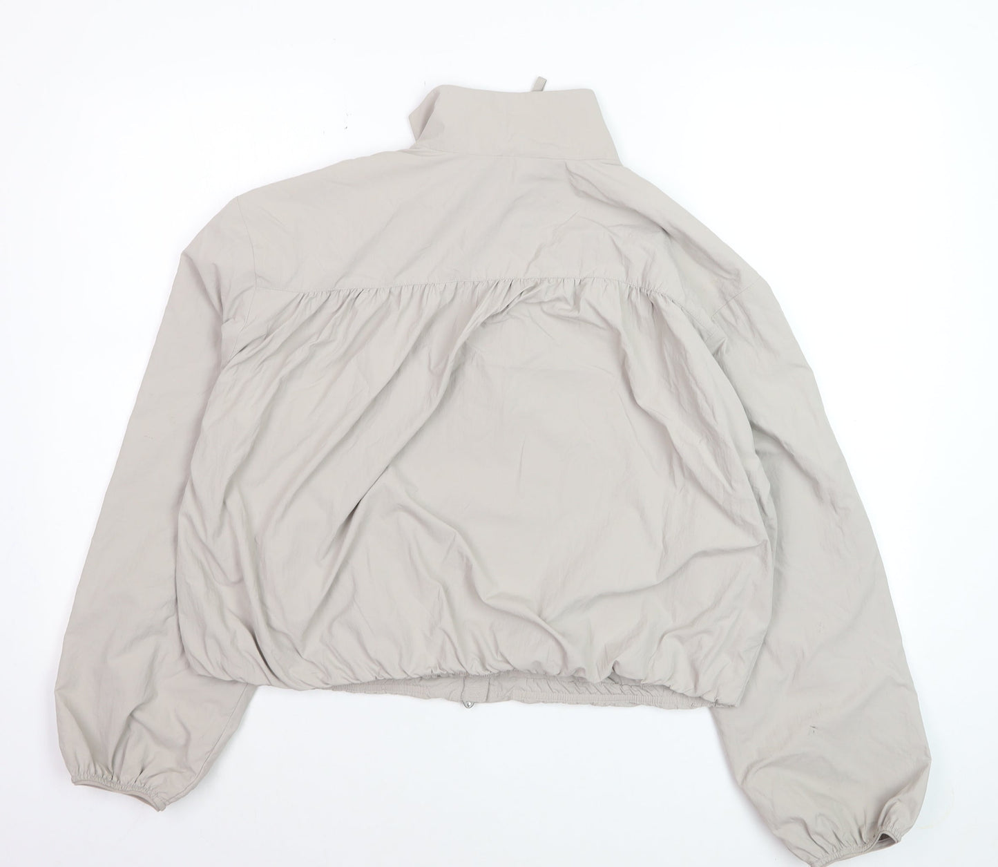 Marks and Spencer Women's Grey Shower Resistant Cropped Windbreaker Jacket Size S