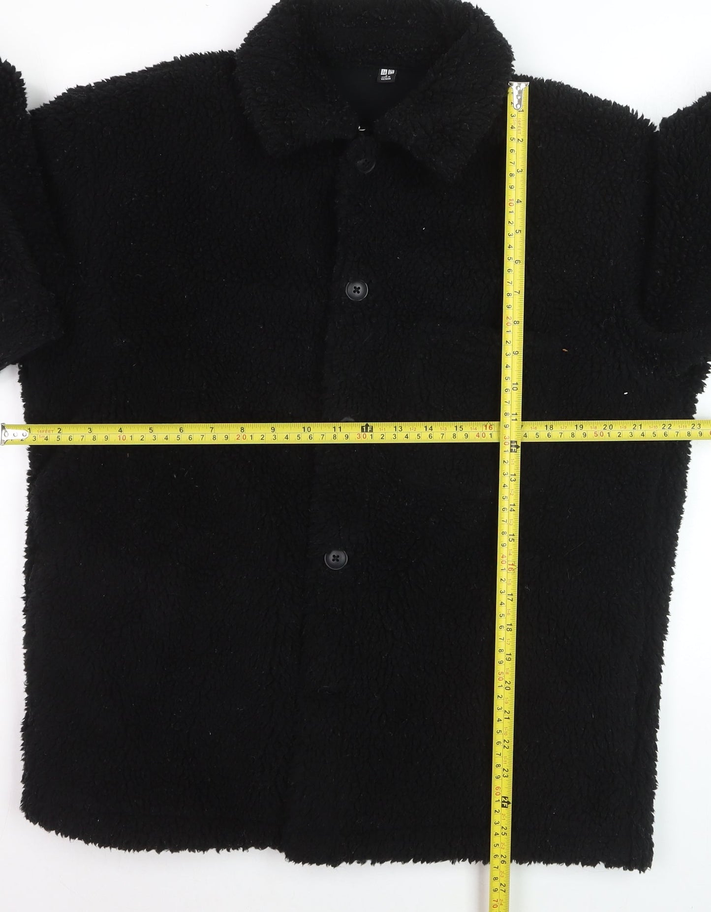 Uniqlo Men's Black Fleece Button Cardigan Sweatshirt S