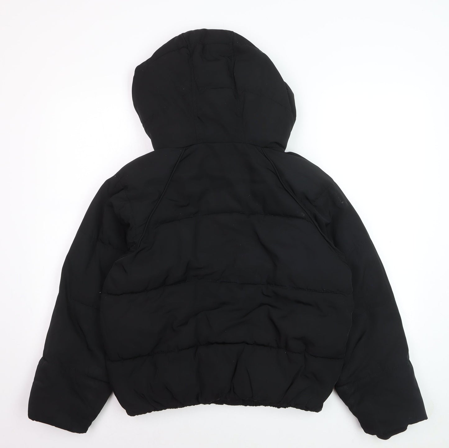 Pull & Bear Women’s Black XS Hooded Puffer Jacket Winter Coat