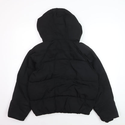 Pull & Bear Women’s Black XS Hooded Puffer Jacket Winter Coat