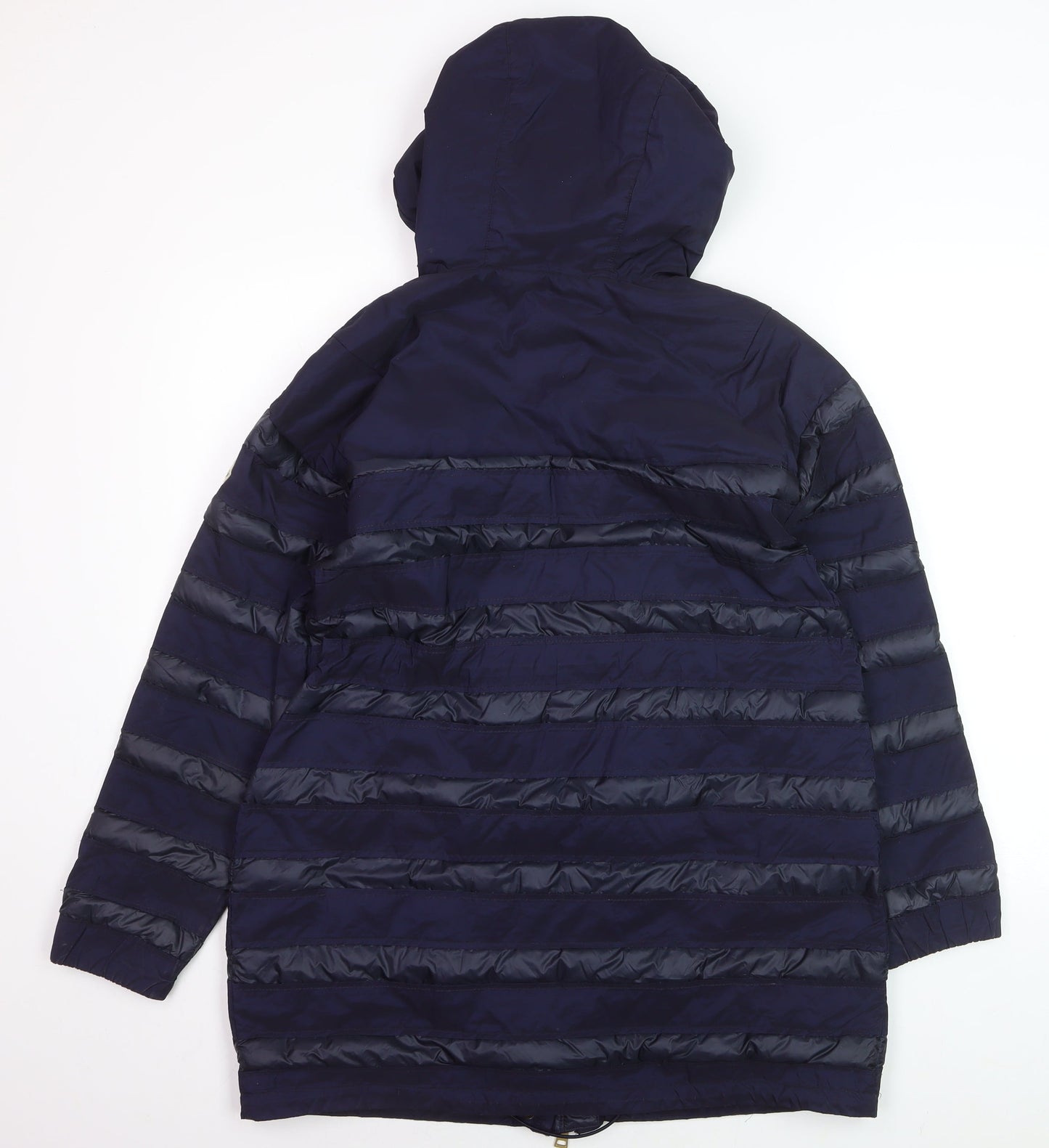 Moncler Women's Blue Long Hooded Down Puffer Coat Size 10