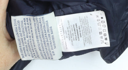 Moncler Women's Blue Long Hooded Down Puffer Coat Size 10