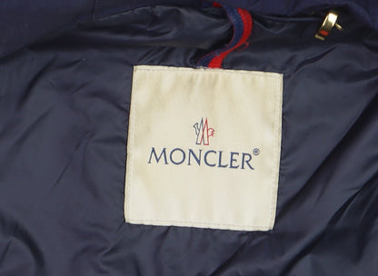 Moncler Women's Blue Long Hooded Down Puffer Coat Size 10