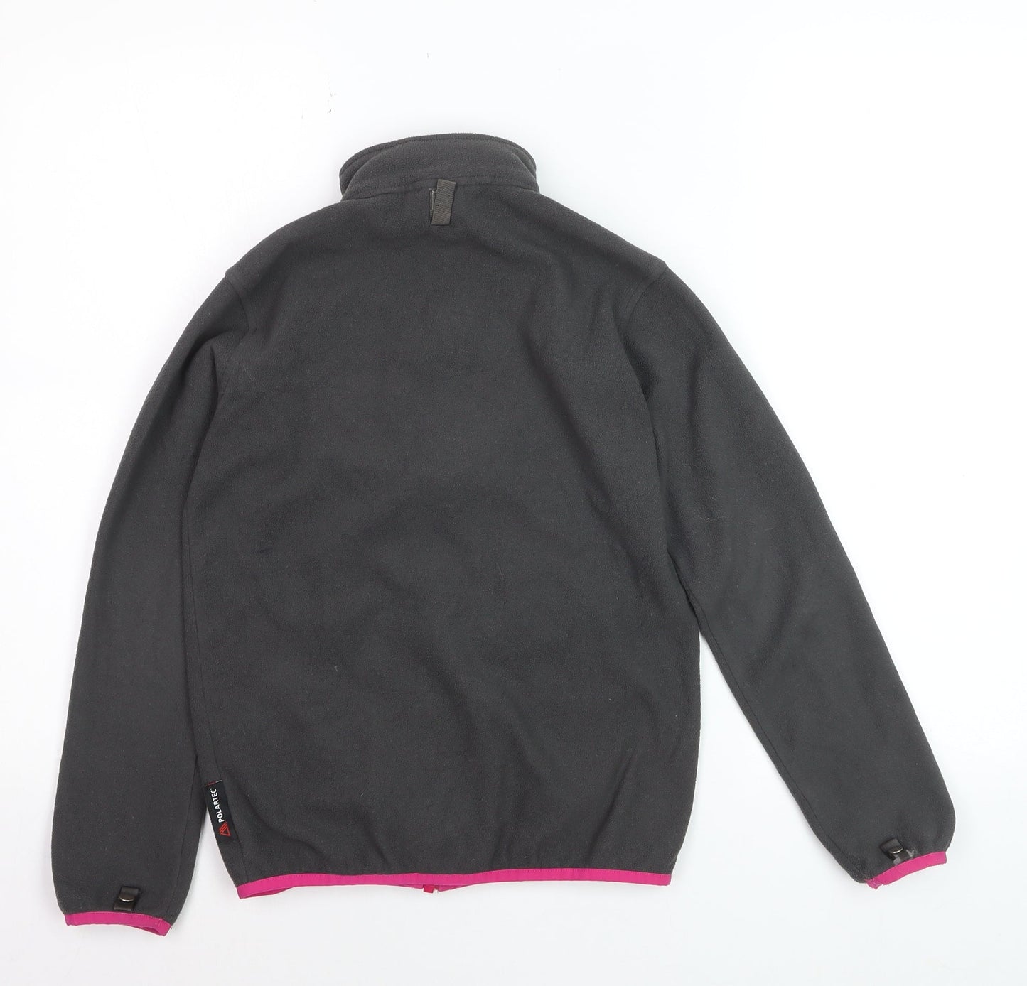 The North Face Girls Black Full Zip Fleece Hoodie Sweatshirt M 10-12 Years