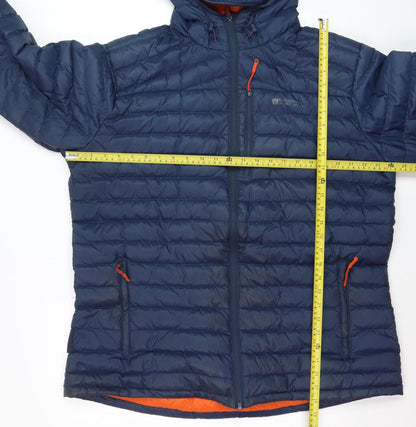 Mountain Warehouse Men's Blue XL Hooded Down Puffer Jacket