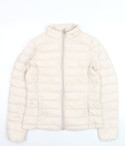 Marks and Spencer Women's Pink Puffer Jacket Size 10 Quilted Lightweight