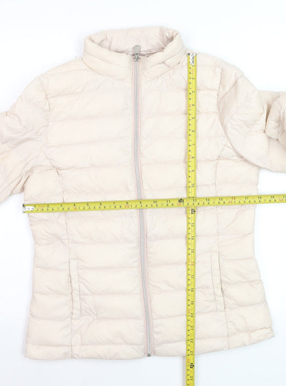 Marks and Spencer Women's Pink Puffer Jacket Size 10 Quilted Lightweight