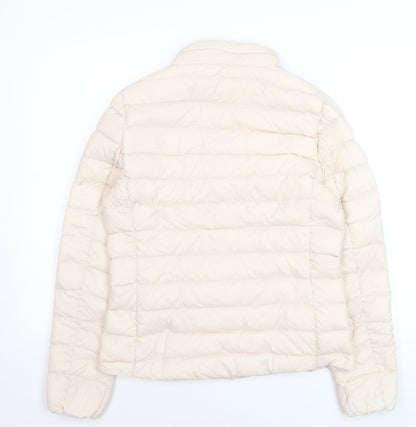 Marks and Spencer Women's Pink Puffer Jacket Size 10 Quilted Lightweight