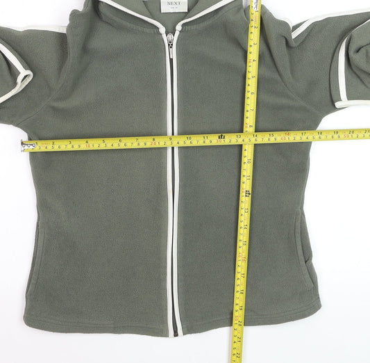 Next Women’s Green Full Zip Fleece Hoodie UK 10