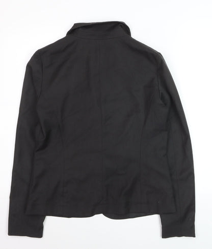 Milano Women Black Size 10 Classic Single-Breasted Blazer