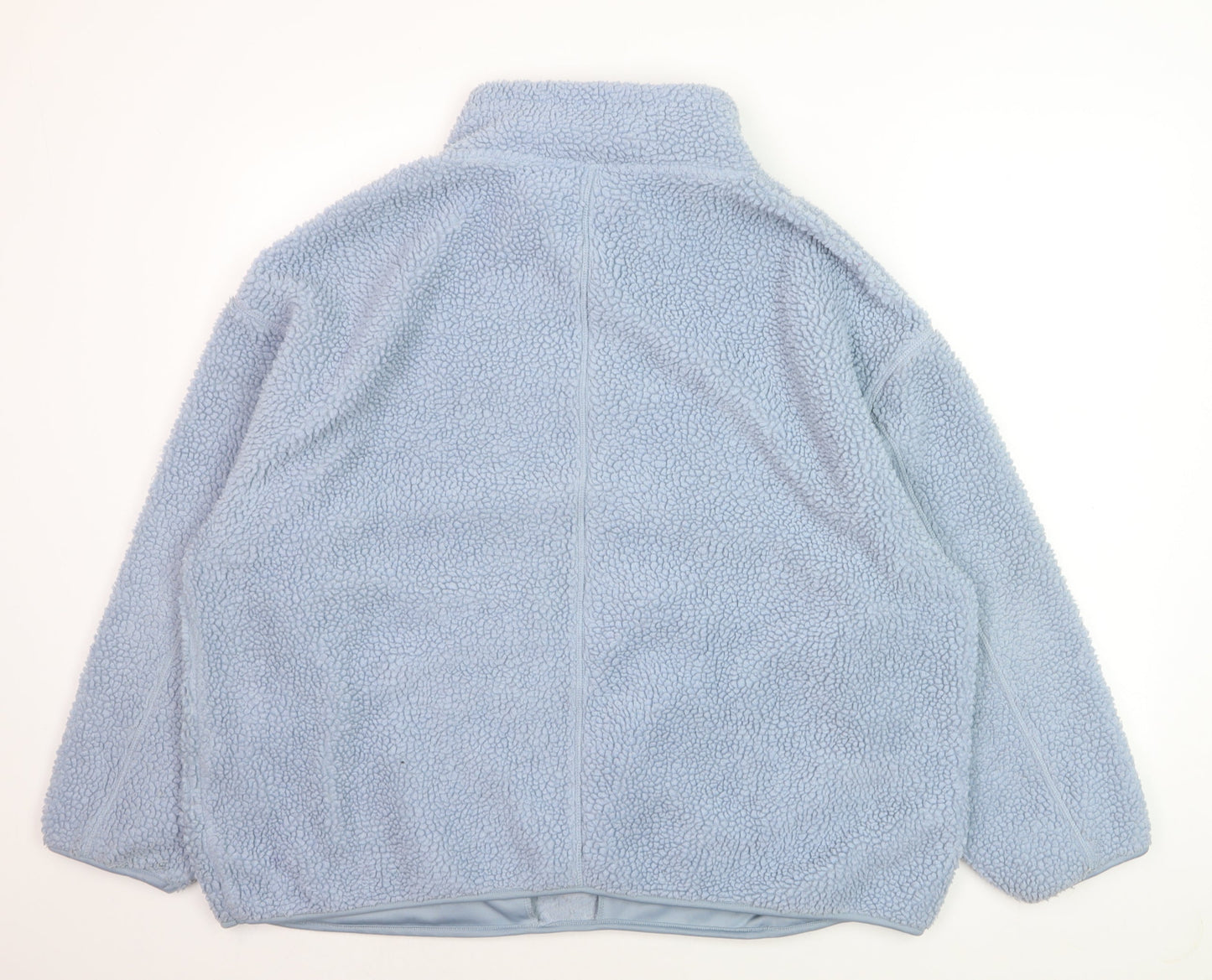 Primark Cares Women Blue 1/4 Zip Fleece Pullover Sweatshirt M