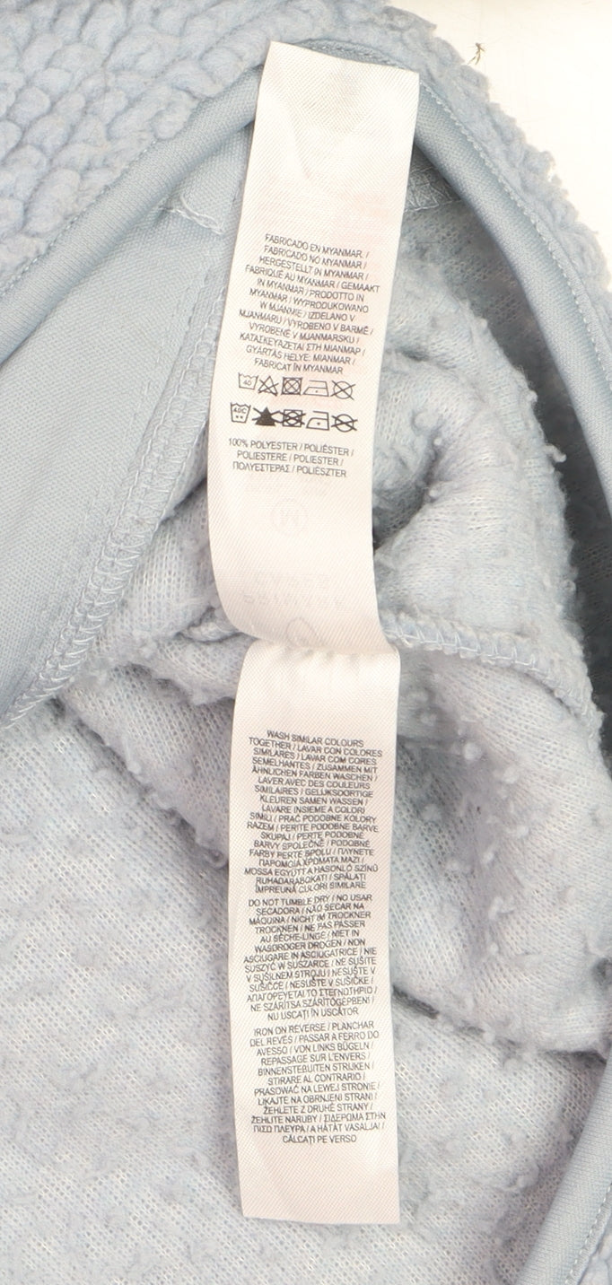 Primark Cares Women Blue 1/4 Zip Fleece Pullover Sweatshirt M