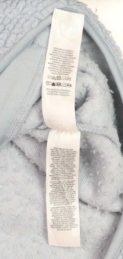 Primark Cares Women Blue 1/4 Zip Fleece Pullover Sweatshirt M