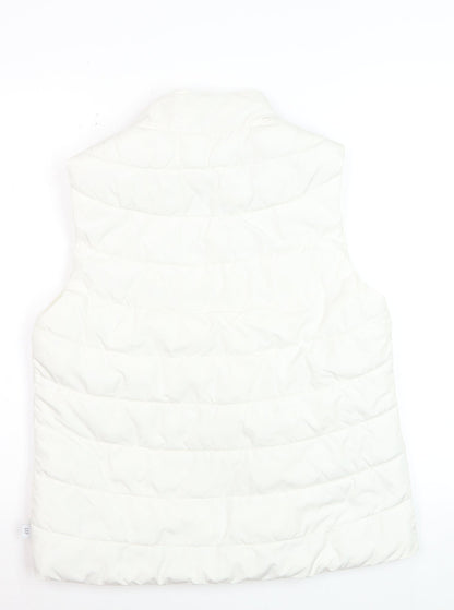 GAP Women’s White Puffer ColdControl Waistcoat Size S