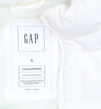 GAP Women’s White Puffer ColdControl Waistcoat Size S