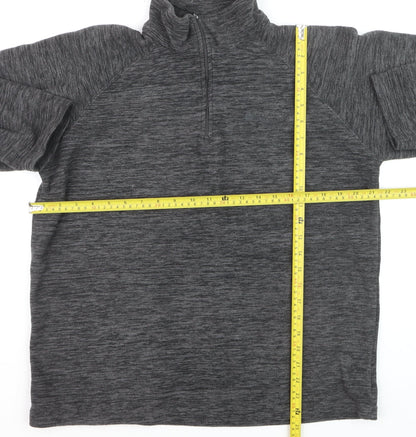 Mountain Warehouse Men's Grey Fleece 1/4 Zip Pullover Sweatshirt M
