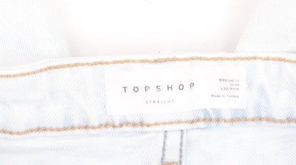 Topshop Women's Blue Size 8 Straight Leg Jeans 26W 32L