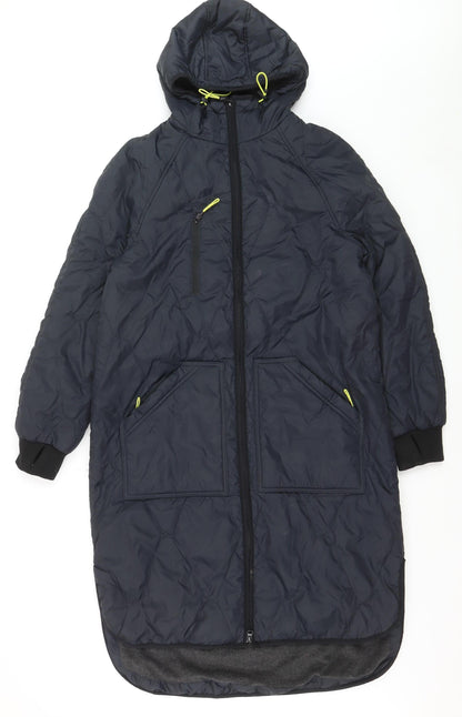 Marks and Spencer Women’s Black Long Hooded Puffer Coat Size 10