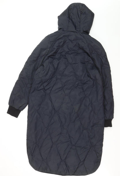 Marks and Spencer Women’s Black Long Hooded Puffer Coat Size 10