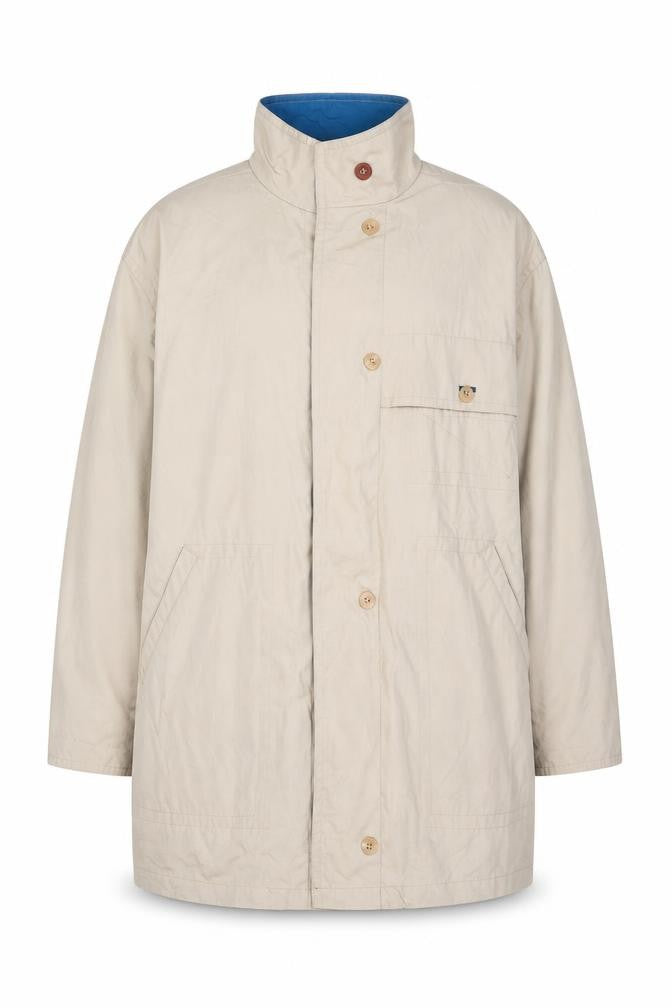 London Fog Women's Beige Mid-Length Rain Coat L Lightweight Classic