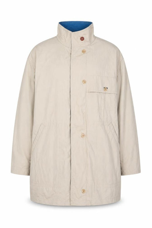 London Fog Women's Beige Mid-Length Rain Coat L Lightweight Classic