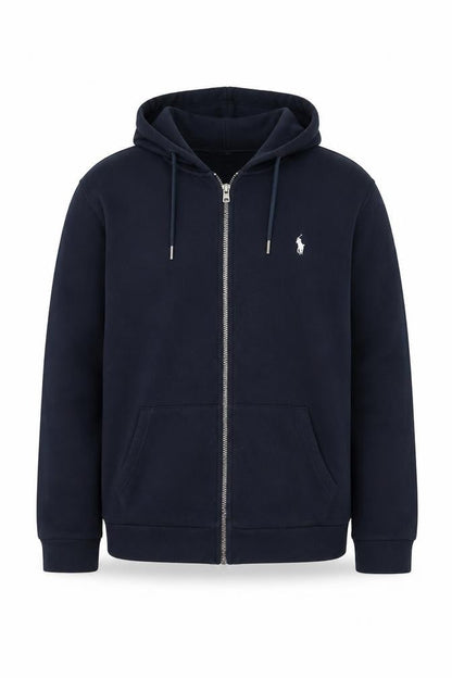 Ralph Lauren Men’s Navy Blue Full Zip Hoodie XL Cotton Fleece