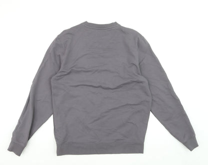 Weekend Offender Men's Grey Regular Fit Cotton Crew Neck Sweatshirt M