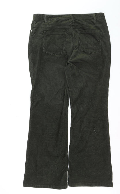 Next Men’s Green Corduroy Straight Trousers Size 16 Regular
