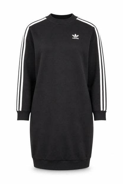 Adidas Womens Black Size 8 T-Shirt Dress Long Sleeve Casual