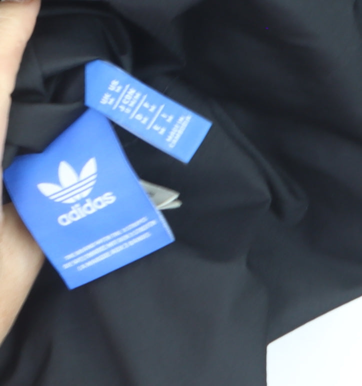 Adidas Men's Black Windbreaker Hooded Jacket L
