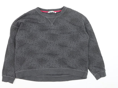 Boden Women Grey Pullover Sweatshirt L Soft Textured Casual Wear