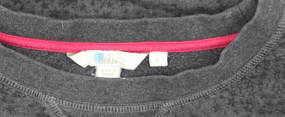 Boden Women Grey Pullover Sweatshirt L Soft Textured Casual Wear