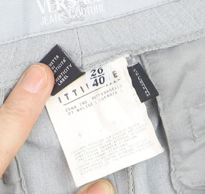 Versace Jeans Couture Women's Grey Slim Fit Trousers Size 12