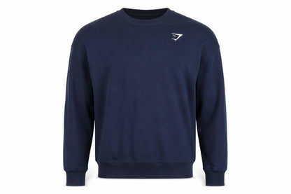 Gymshark Mens Navy Blue Crew Neck Pullover Sweatshirt S