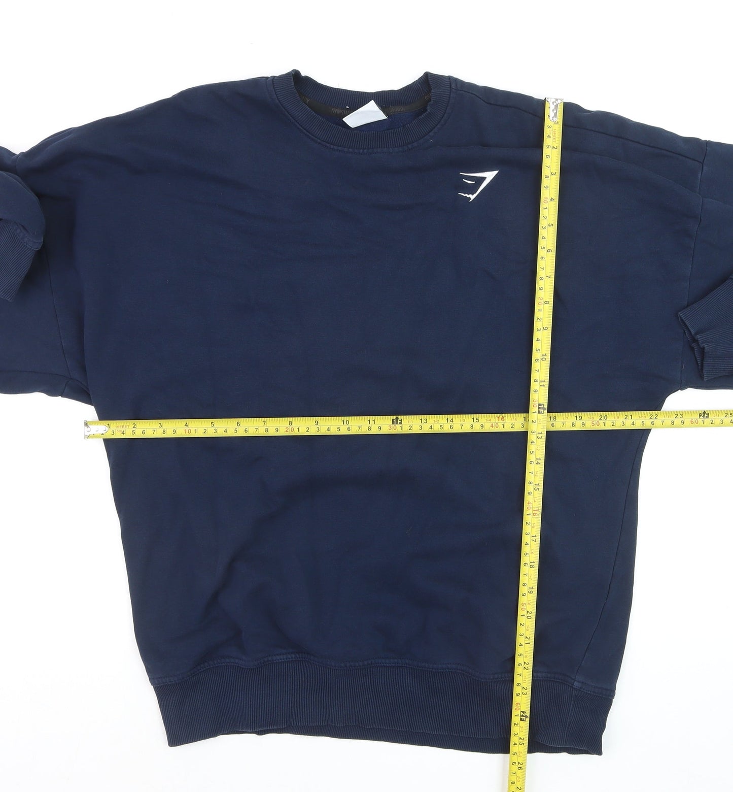 Gymshark Mens Navy Blue Crew Neck Pullover Sweatshirt S