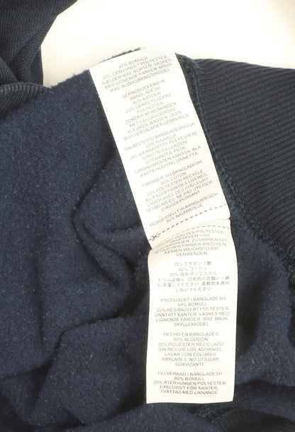 Gymshark Mens Navy Blue Crew Neck Pullover Sweatshirt S