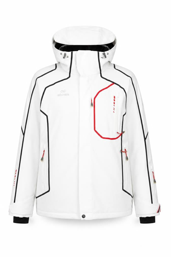 Eider Men's White L Waterproof Ski Jacket Hooded Insulated Lined