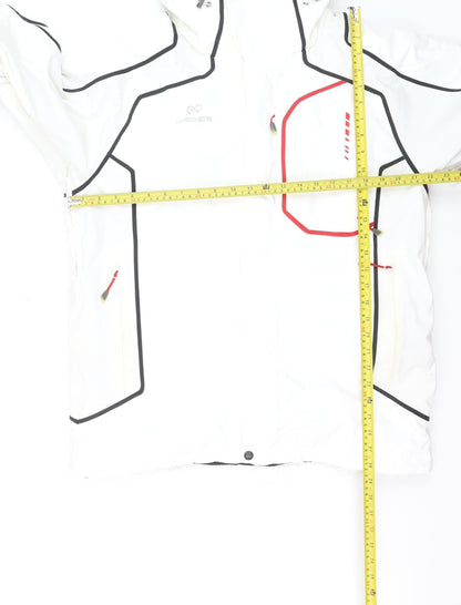 Eider Men's White L Waterproof Ski Jacket Hooded Insulated Lined