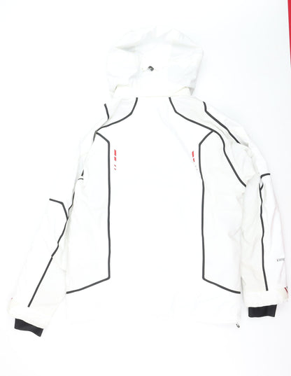 Eider Men's White L Waterproof Ski Jacket Hooded Insulated Lined